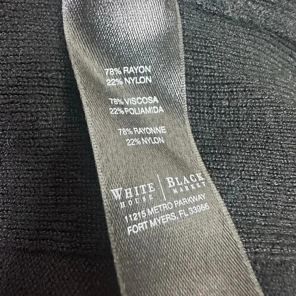 White House Black Market black open front sweater size medium - Picture 9 of 9